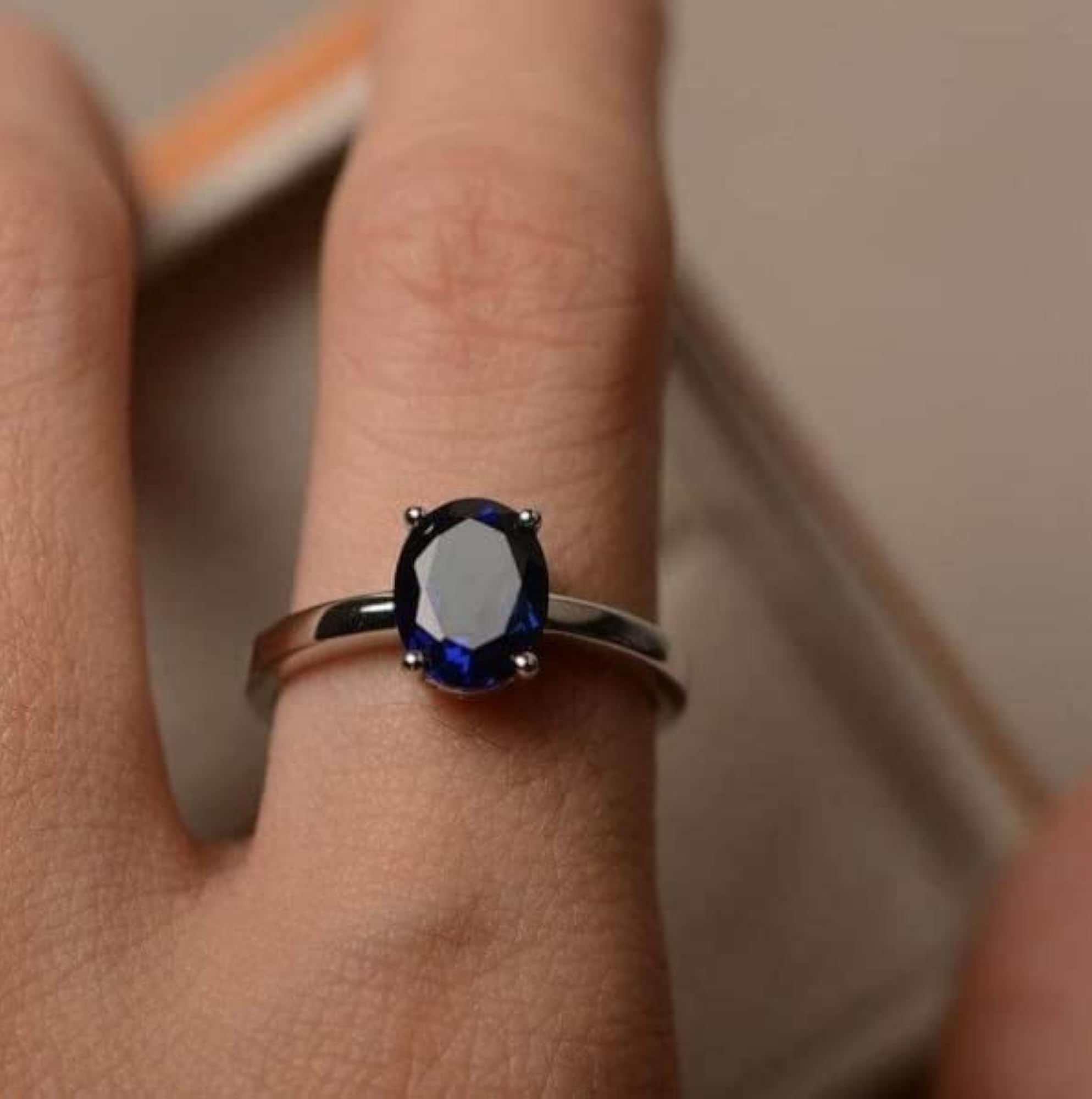 6 Carat Certified Blue Sapphire Stone, Elegant Gift
