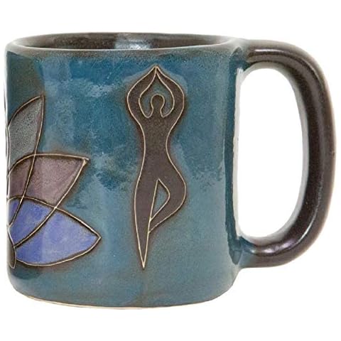 Mara Stoneware Yoga Meditation 16oz Handcrafted Mug Cover