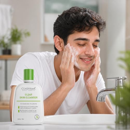 Image of Clear Skin Cleanser for Oily & Sensitive Skin with Matmarine, Tea Tree & Niacinamide | Gentle Oil-Balancing Cleanser 125ml