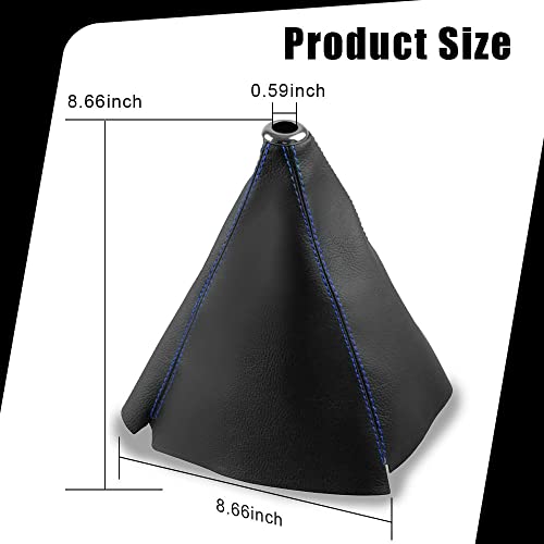 Car Shift Boots, Car Gear Shift Boot Cover, Leather Shift Boots, Car Shift Knob Dust Cover, Waterproof Shift Knob Cover Auto Accessories Universal For Most Manual/Automatic Cars, Trucks, Suv (Blue) #TOP1