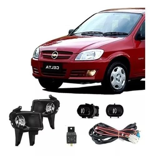 Kit Farol Milha Celta Prisma 07 08 2009 2010 Botão Modelo Original