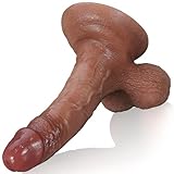 20 cm Silikon Dildo mit Starker Saugnapf & Hängenden Beweglichen Kugeln & Eichel & Realistische Texturen G Punkt Klitoris Stimulator Für Frauen Männer Paare Anal Penis Sex Spielzeug Realistisch Dildos