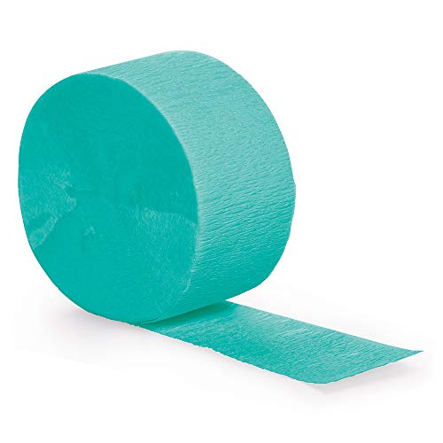 Creative Converting 81' Crepe Streamers, Teal Lagoon