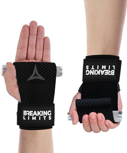 Breaking Limits Fast Grip Zughilfen Krafttraining - Rutschfeste Griffhilfen Kraftsport – Zughilfe Gym- Lifting Straps für Bodybuilding, Gewichtheben & Crossfit