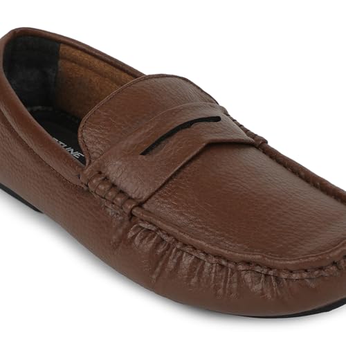 Image of Liberty Fortune CLASSIK-2E Loafer Shoes for Men - Brown, Black, Non-Lacing Casual Formal Slip-On Loafers Stylish Shoes Ideal for Office, Party, Wedding, Kurta - Comfortable Lightweight