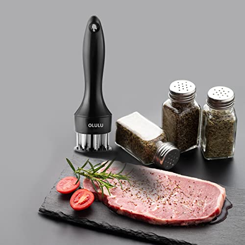 Meat Tenderizer, OLULU Stainless Steel Needle Ultra Sharp 20 Blades Meat Tenderizer Tool for tenderizing Chicken, Beef, Steak, Veal and Pork - Thumbnail 7