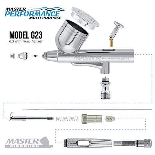 Aérographe multifonction pointe 0.3mm Master Airbrush G23 haute précision - 4