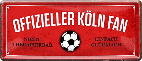 Retro Blechschild „Offizieller Leipzig Fan“ – 28x12 Cm | Vintage Design Mit Witzigem Spruch | Geschenk Für Fußballfans