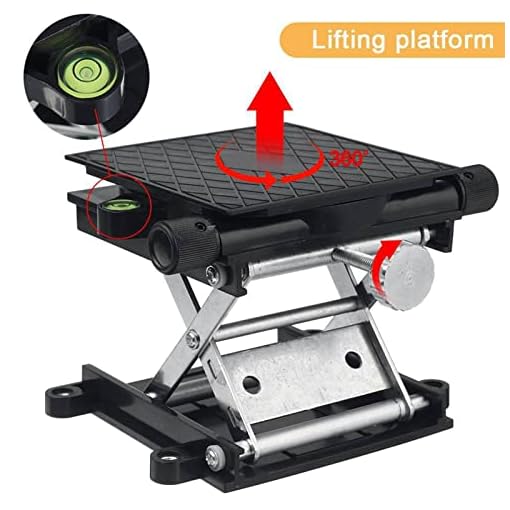 Manual Jack Lift, Portable Lab Jack Scissor Stand Platform, Aluminum