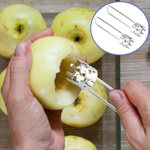 Miniatura 8 de Zwenjuan Descorazonador De Semillas De Pimiento,2 Piezas Descorazonador De Manzanas De Acero Inoxidable,Quitar El Coraz N De Las Frutas,Para Hogar Cocina Frutas Y Verduras