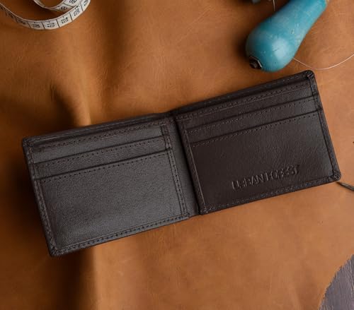 Image of URBAN FOREST Fred Aniline Brown Leather Wallet for Men