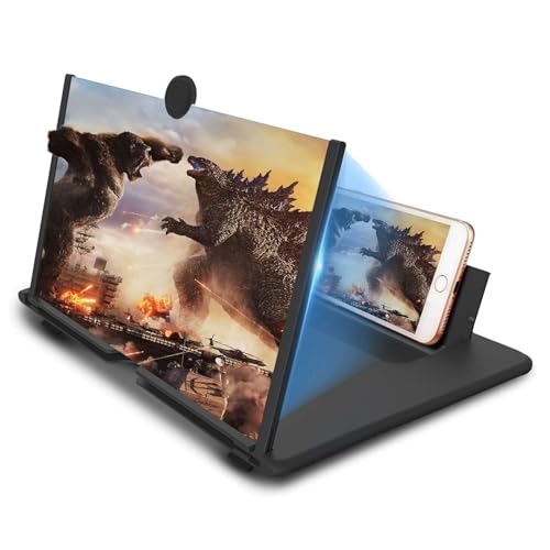 Severnier Lupa de Pantalla de teléfono 16 Pulgadas, Amplificador Pantalla movil 3D, HD Lupa para movil Plegable para Ver películas y Video para Todos Smartphone（Negro