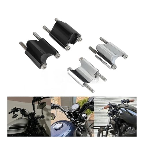 Elevador de manillar de 1" con bloque de extensión ergonómico para moto 48 4