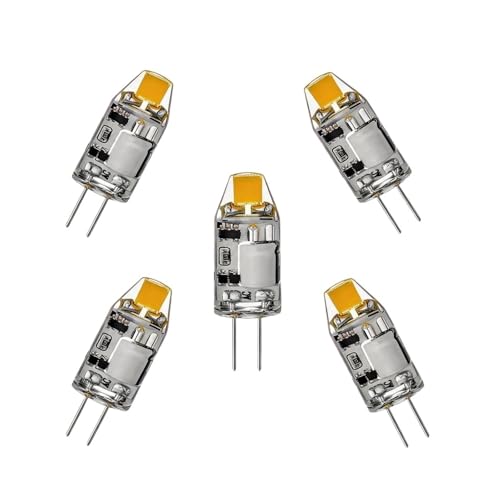 5 �p�b�N AC/DC 12V 2W 3W 5W G4 LED �d��������̂Ȃ������P�x�������F�i�`�������񒲌��L���r�l�b�g�V�����f���A�p(Warm White,0705-2W)