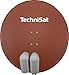Produktbild TechniSat EUTELASTRASAT 850 - Sat-Anlage für 1 Teilnehmer (85 cm Sat Spiegel mit Masthalterung, 2 x UNYSAT-Universal-V/H-LNB im Wetterschutzgehäuse, DiSEqC-Switch) rot