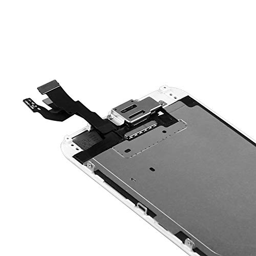 for iPhone 6 Digitizer Screen Replacement White - Ayake 4.7'' Full LCD Display Assembly with Home Button, Front Facing Camera, Earpiece Speaker Pre Assembled and Repair Tool Kits