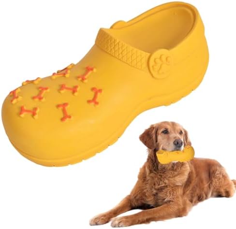 Dog Chew Toys Slipper Shape, Durable Natural Rubber, Interactive ...