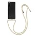 Produktbild kwmobile Necklace Case kompatibel mit Sony Xperia 10 II - Hülle Silikon mit Handykette - Band Handyhülle Gold