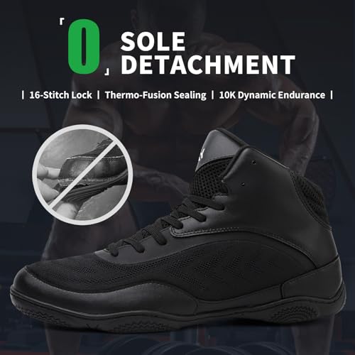 Wrestling Shoes Boxing Boots for Men Youth Women Lightweight Breathable by BKWHDAY - Image 5