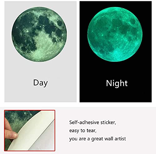Alnicov Luna Luminosa Vinilo Pared 30 cm Verde miniatura 7