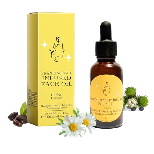 Olio di resina di incenso per il viso, siero essenziale di incenso, olio di resina di incenso biologico pressato a freddo, siero viso rassodante e anti-invecchiamento, idratante (1PCS)