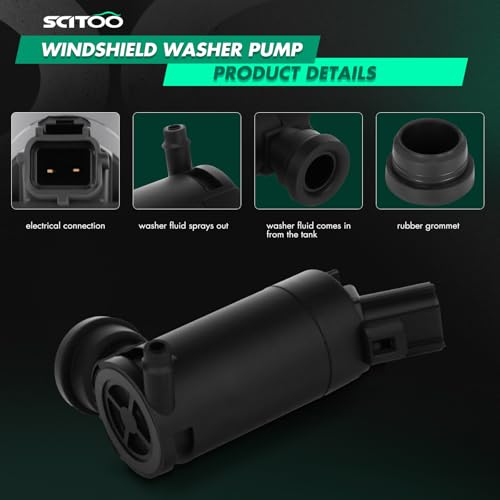 Image of SCITOO Windshield Washer Pump Replacement For Ford For E-350 Super Duty