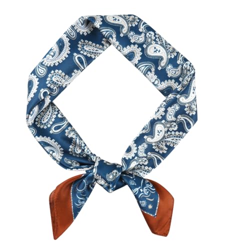 GERINLY Paisley Neck Scarf, Silk XL Bandana 27x27, Casual Business