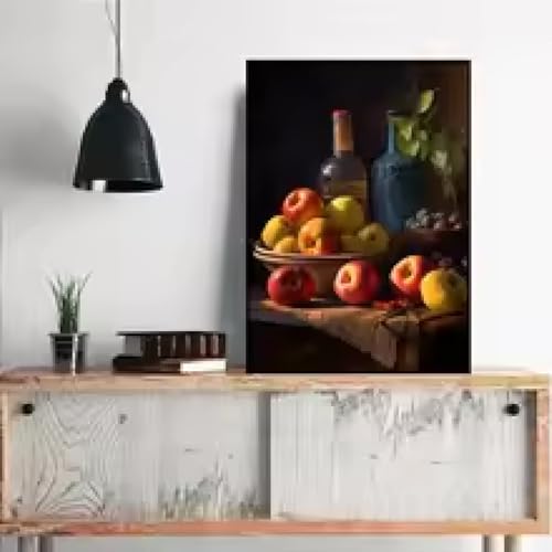Affiche nourriture vintage et peinture de fruits | Cadre 80x110 optionnel