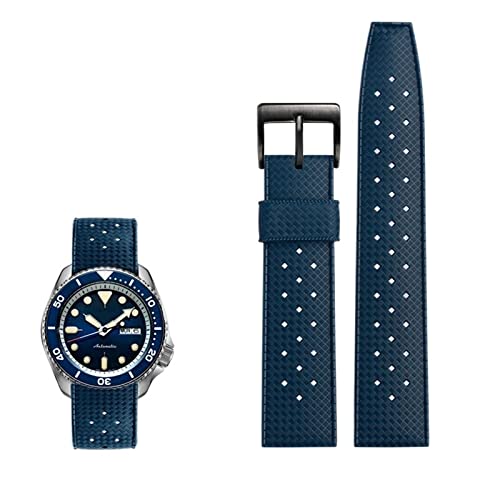 Bracelet de montre étanche 22 mm en caoutchouc fluorine pour Seiko SKX