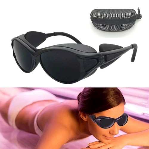 KYUQY Gafas De Protección, Gafas de Bronceado UV, Gafas de Bronceado Ajustables para la Terapia de Rayos Infrarrojos UV IPL