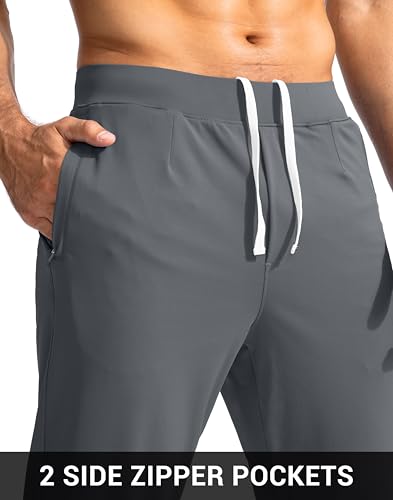 Image of G Gradual Men's Golf Joggers Pants with Zipper Pockets Stretch Sweatpants Slim Fit Track Pants Joggers for Men Work Running
