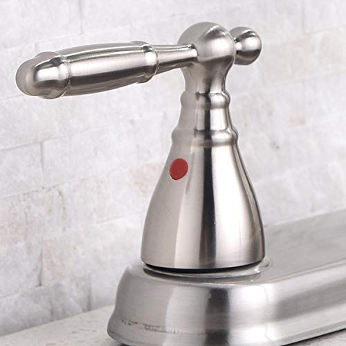 Modern Lead Free High Arc Swivel Spout Two Handle Side Sprayer Kitchen Faucet, Brushed Nickel Finished Kitchen Sink Faucet