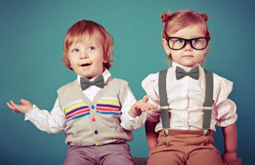 Image of Bow Tie House Mens Bowties Pre-tied Shape Clip on Bowtie Solid Men Formal Wear for kids, baby boys, toddler any age bow ties