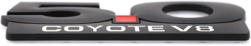 Miniatura 3 de 2 calcomanías de repuesto para emblema de Coyote V8 5.0 para F150 Fx4 Mustang GT Metal Fender Trunk Badge Placa de identificación decorativa (negro)