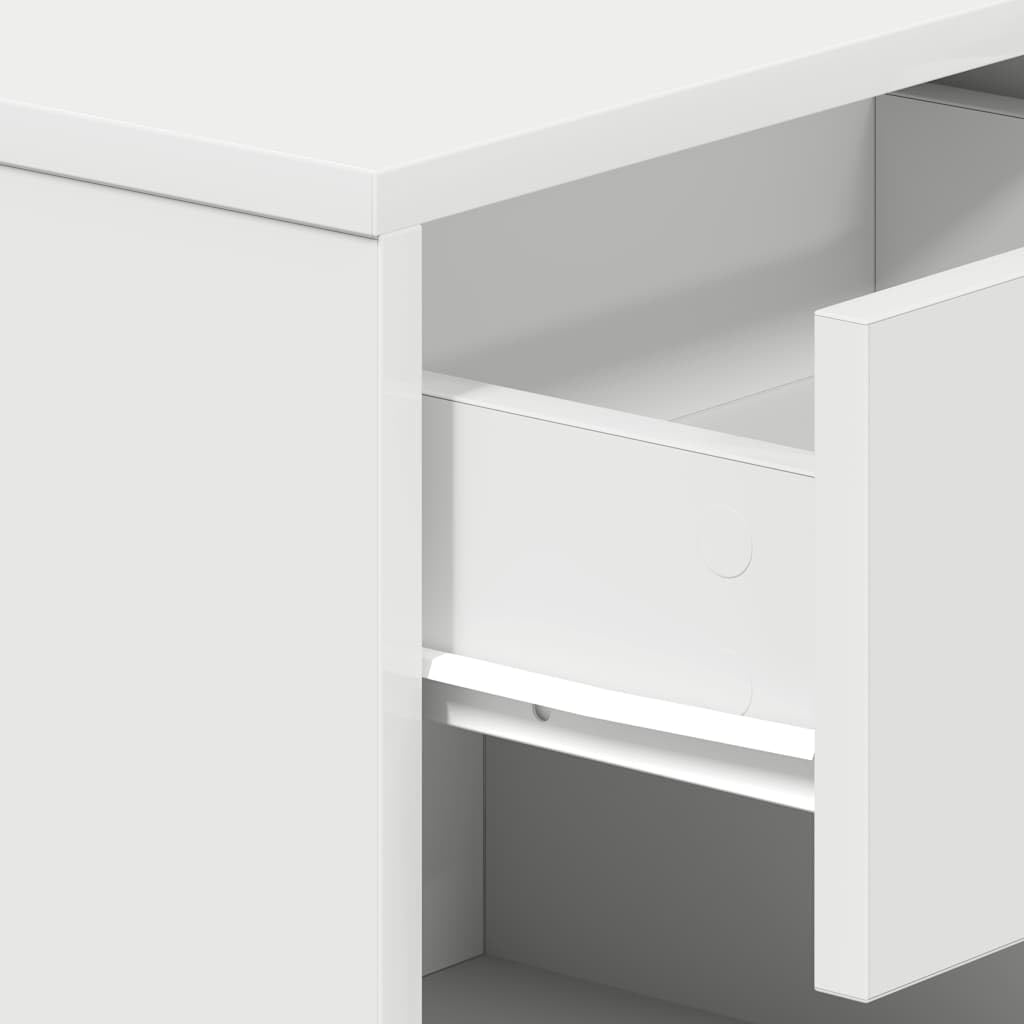 Stabiler Nachttisch aus Holzwerkstoff mit Schublade und offenem Fach für Stauraum, feuchtigkeitsbeständig und pflegeleicht, ideal für Schlafzimmer