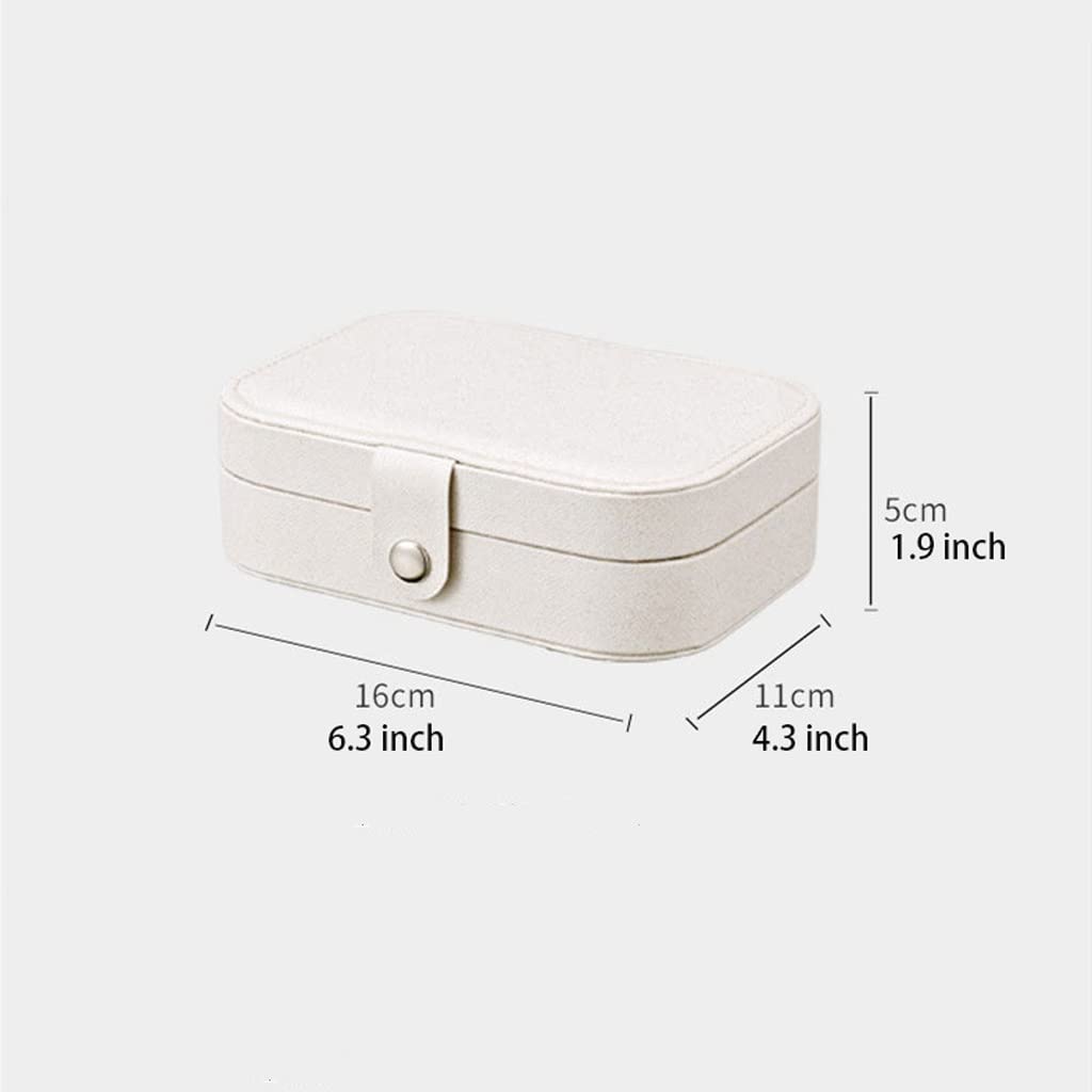 Pudełko Do Makijażu żony Biżuteria Pudełko, Przenośna Biżuteria Organizator Wyświetlacz Biżuteria Travel Case Małe Pudełka Biżuteria Skórzana Magazynowanie Biżuterii Dla Naszyjnik Rings Pudełko Do Mak