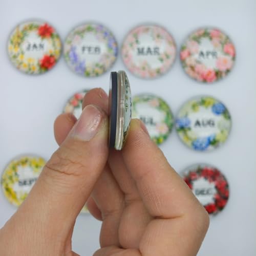12 imanes redondos decorativos para refrigerador miniatura 6