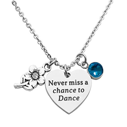 Eilygen Dancer Gift Dance Women Necklace Never Miss a Chance to Dance Stainless Steel Necklace (Never Miss a Chance to Dance (color 4))