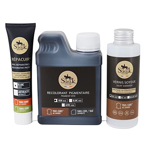 SOFOLK DEPUIS 1989 Kit Personnalisable de Rénovation Cuir - 97 Couleurs au Choix, Nombreux formats (1 siège Auto, canapé 3 Places, etc) Cover