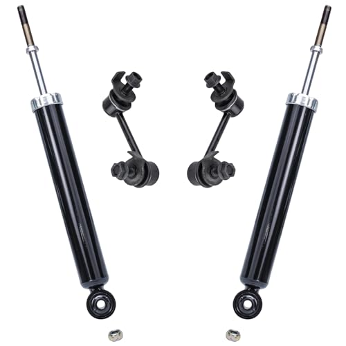 Image of Detroit Axle - Rear 4pc Shock Absorbers Kit for 2003-2008 INFINITI FX35 FX45, 2 Shock Absorbers Assembly 2 Sway Bar End Links 2004 2005 2006 2007 Replacement