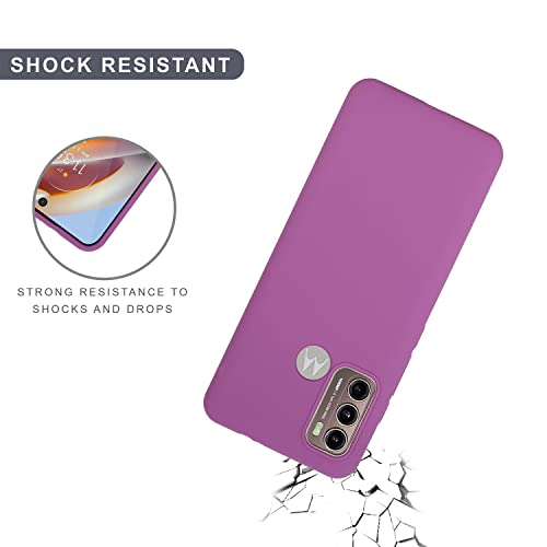 Image of SPRIG Compatible with Motorola G60 Liquid Silicone Premium Back Cover Drop Tested Shock Proof Mobile Case for Men, Women, Boys and Girls with Camera Protection (Purple)