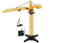 Teorema Giocattoli, Spielzeugkran für Kinder, Höhe 60 cm, multifunktionaler Kran mit 360 ° Drehung und beweglichem Haken, Baustellenspiel