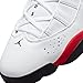 Jordan Men's 6 Rings Basketball 322992-012 Shoes, White/Black-university Red, 9.5
