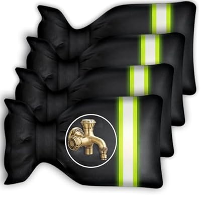 Outdoor Faucet Covers for Winter Freeze Protection - 4 Pack 6" W x 8.2" H Pipe Wrap Insulation Cover Socks for Various Faucet Spigot (Black)