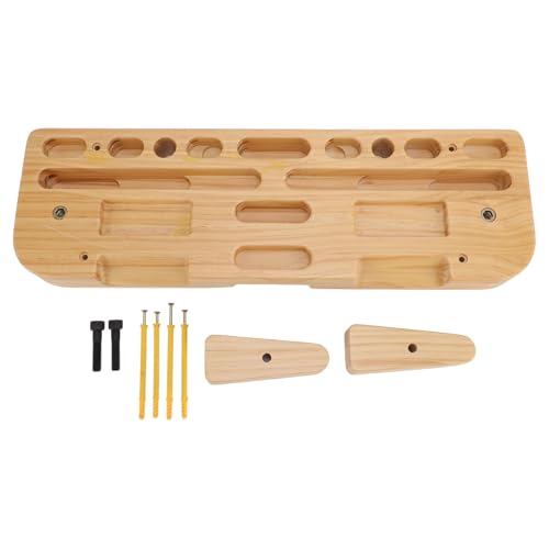 SUNGOOYUE Hanging Training Board, Solid Finger Training Board for Rock Climbing with Multiple Grip Holes for Home Gym and Outdoor