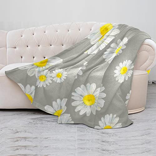 Couverture camomille 150x130 en microfibre polaire - 5
