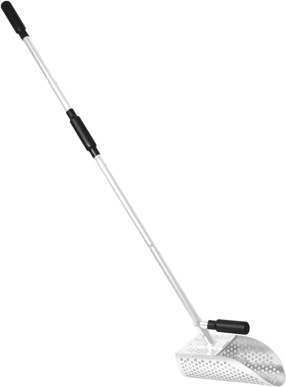 Sand Scoop for Metal Detecting, Heavy Duty Anodized Aluminum Metal Detector Beach Finds Scoop, Metal Detecting Tool Digging Sifting Shovel with 42 inch Handle