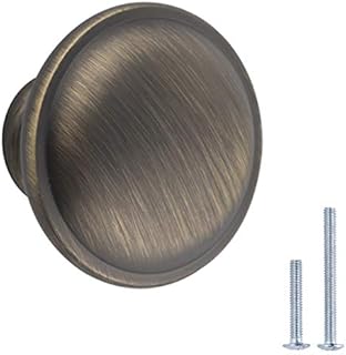Amazon Basics AB300-AB-10 Cabinet Knobs, 10-pack, Antique Brass