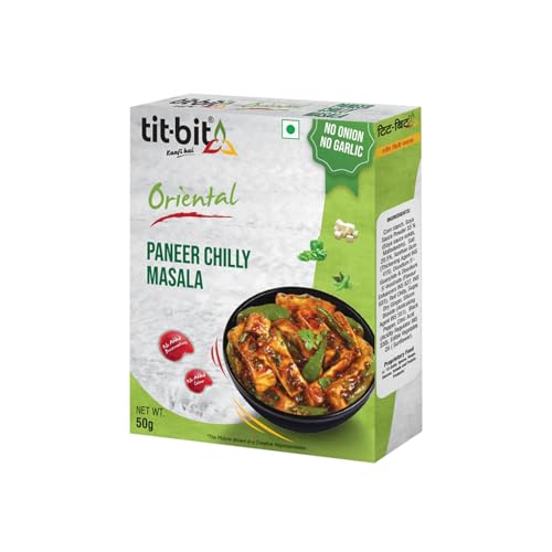 Image of Tit-Bit Paneer Chilli Masala Pack of 5 (250g) No Onion No Garlic - Restaurant Taste at Home - Quick & Easy Cook in Minutes - Paneer Chilli Masala Mix