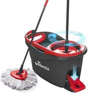 Vileda Zestaw mop obrotowy i wiadro z systemem wyciskania Turbo 2w1 Mikrofibra